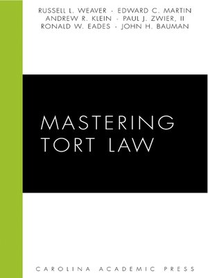 cover image of Mastering Tort Law